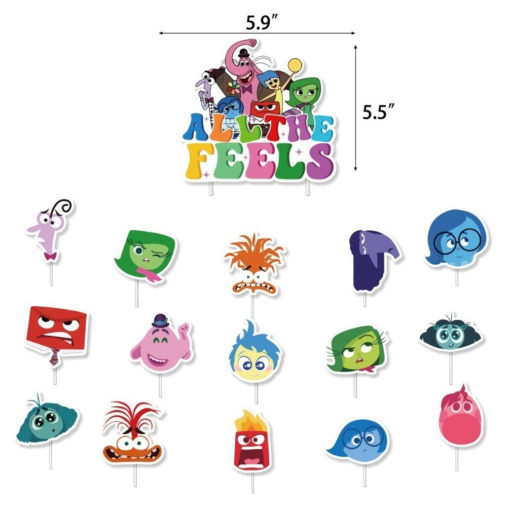 Inside Out Birthday Theme Party Decoration Birthday Flag Pulling Cake ...