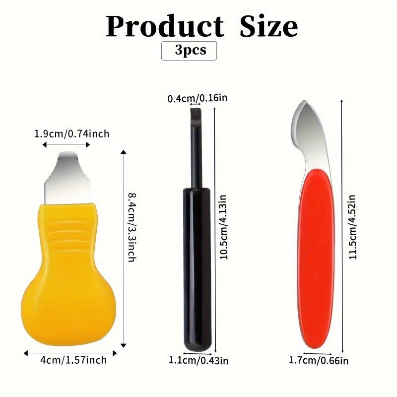3Piece Stainless Steel Watch Back Removal Tool Kit, Pry Watch Back