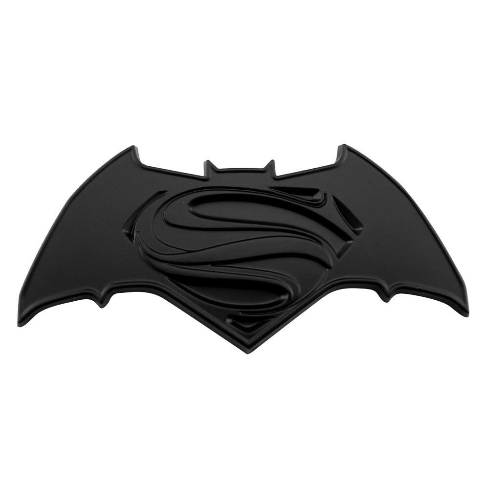 Batman Badge Emblem 3D Car Sticker - Metal Bat Logo In Black/Silver/Gold 8cm