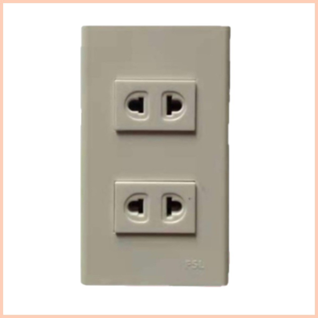 FSL Universal Wall Outlet with Ground Receptacle 1 Gang, 2 Gang, 3 Gang ...