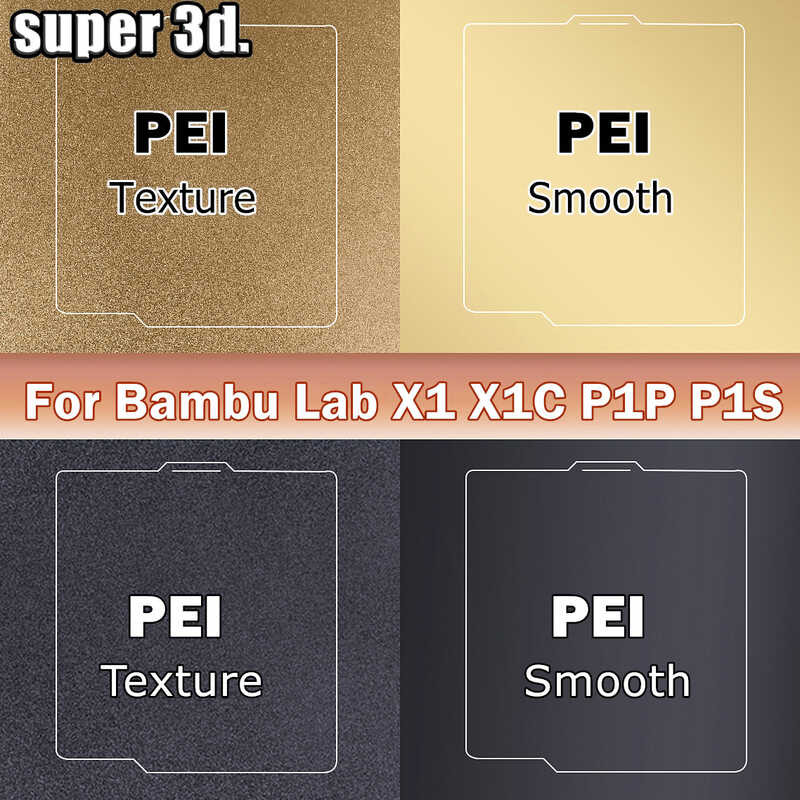 Bambulab Build 257X257 Spring Peo H1h Pey Sheet A1 X1c P1s Bambu Pei ...