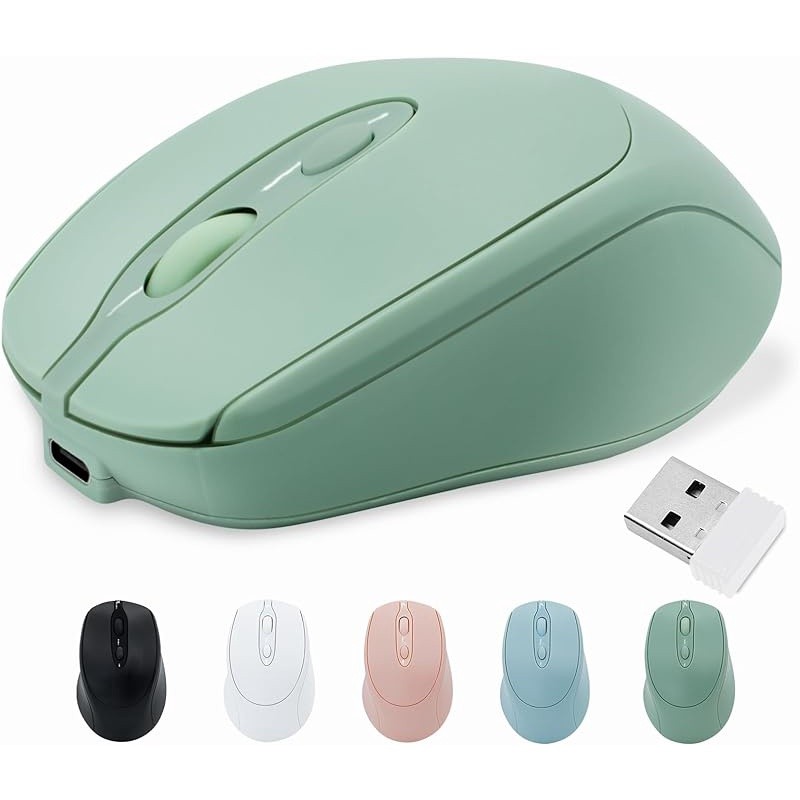 USB Wireless Bluetooth Mouse Rechargeable for Laptop Mac Book Air pad ...