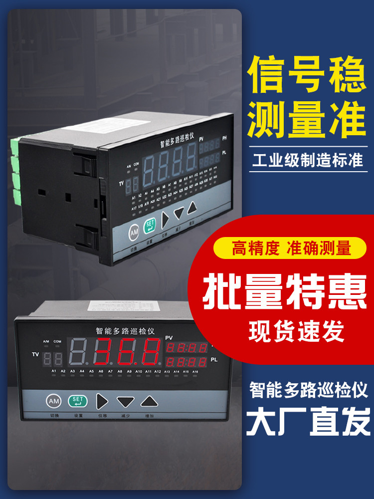 Intelligent multi-channel temperature instrument PT100K division 8/12 ...