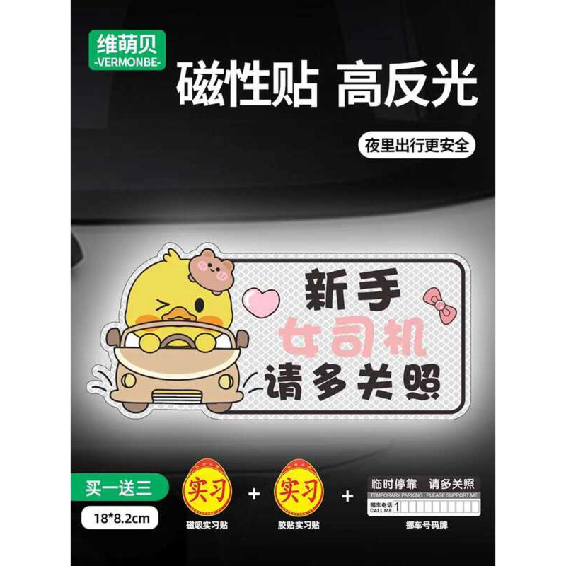 Novice Female Driver Internship Keep Distance Many Caring Creative Car ...