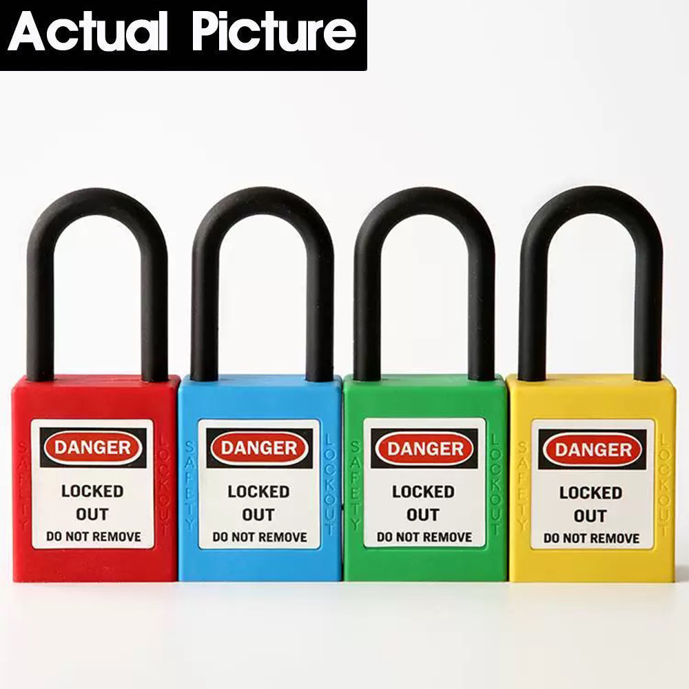 Colorful LOTO Padlock 38mm Lockout with Keys Nylon for Industry Home ...