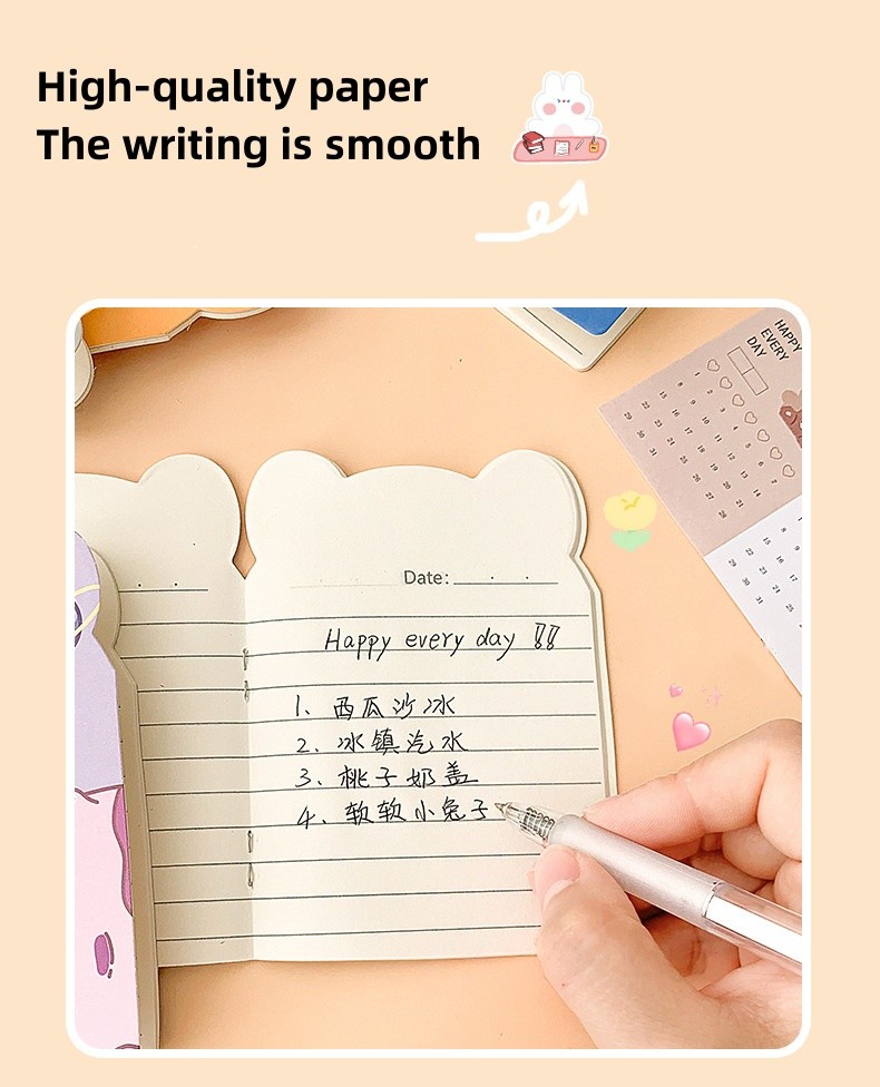 Cartoonish, high-appearancy-level, irregular-shaped small notebook for ...