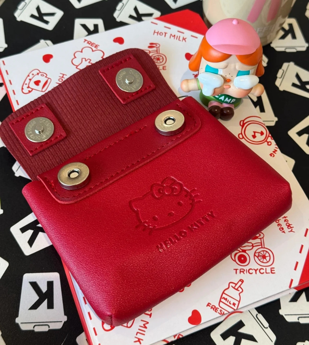 2025 Classic Coin Purse Red Cortex Short Wallet Storage Bag Anime ...