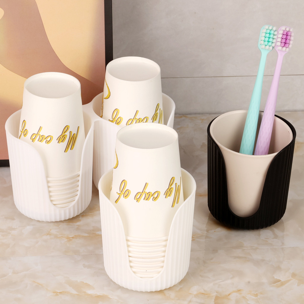Portable Disposable Paper Cup Storage Racks Practical Plastic Double ...