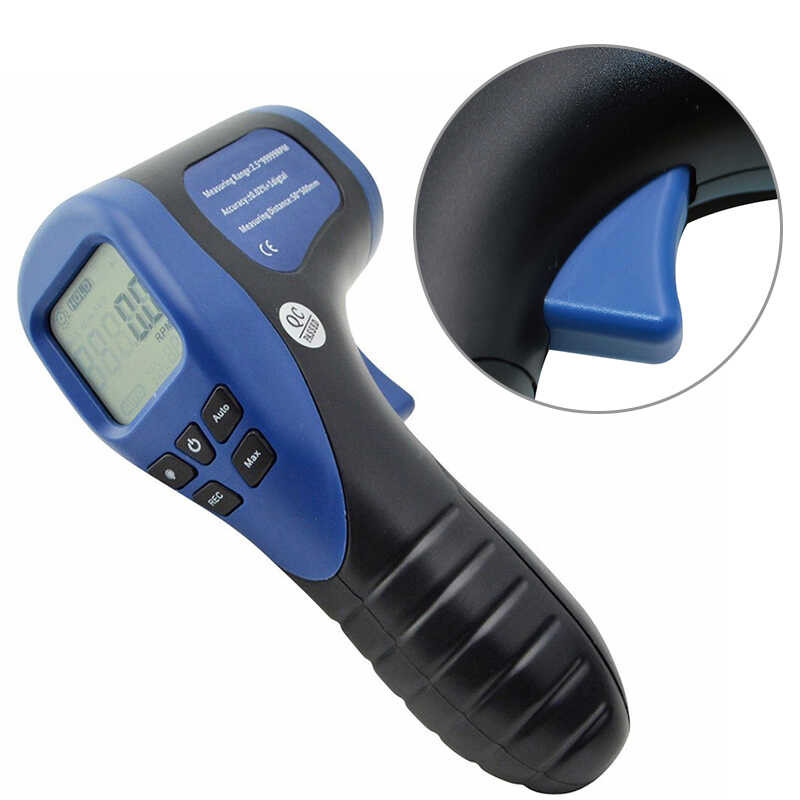 Handheld Digital Photo Tachometer Non-Contact Tach 2.5RPM-99,999