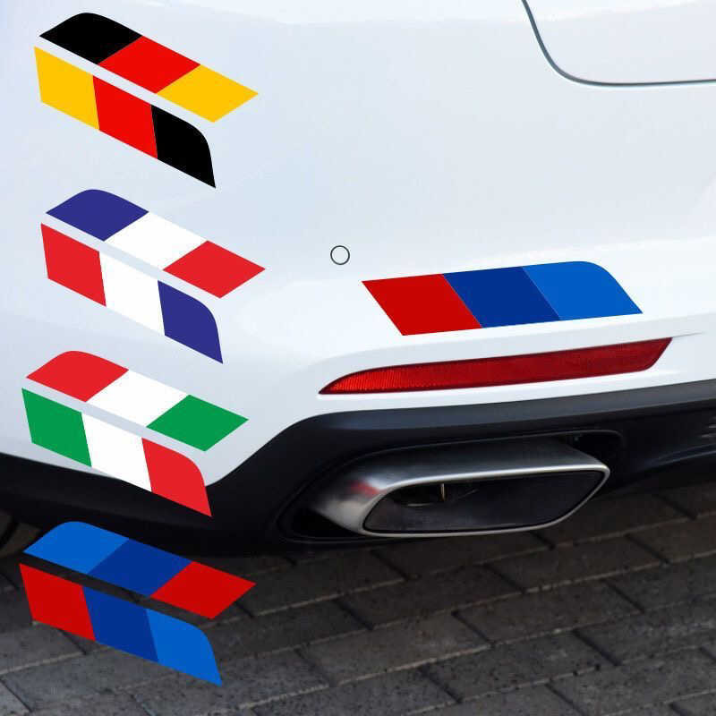 Car front and rear fenders, three color stickers, scratch covers, wheel ...