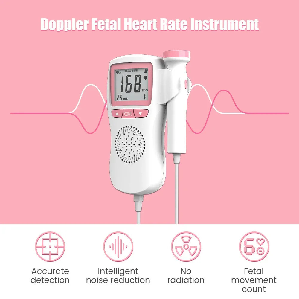 Doppler Monitor & Gel Beat Pregnancy Baby Fetal Sound Heart Rate ...