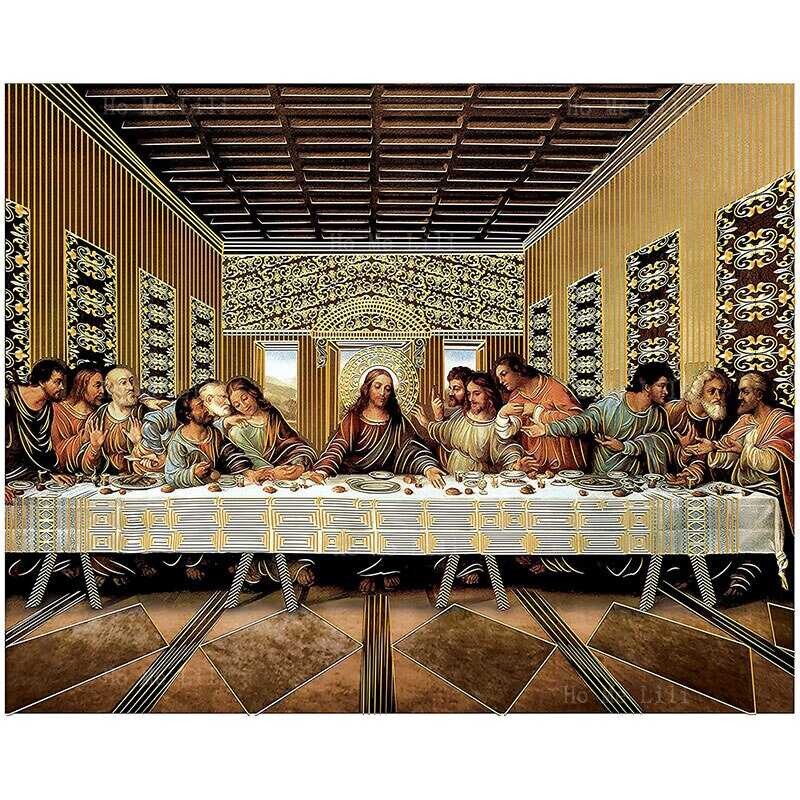 1 Piece The Last Supper Religious Print Poster - Canvas Wall Art For ...