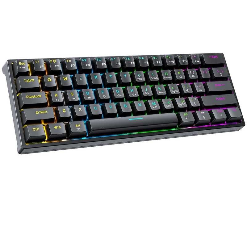 K101 C Black Usb Wired Gaming Keyboard 61 Key Nical Feel Office ...
