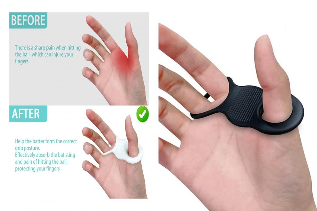 Baseball Thumb Guard Soft Silicone For Reduced Bat Sting, Swing Hitting Train
