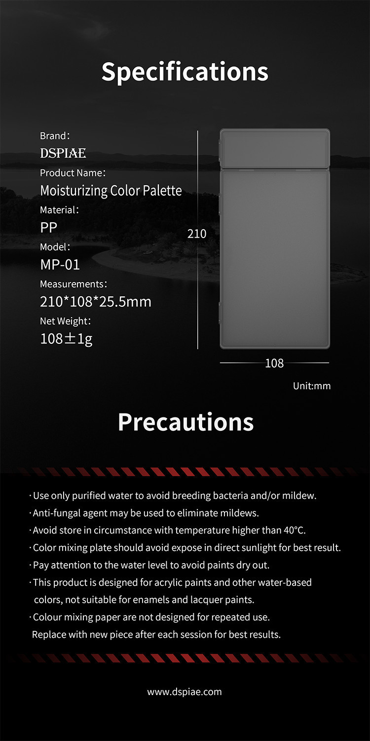 DSPIAE Moisturizing Color Palette for Water-based Paints Moisture ...