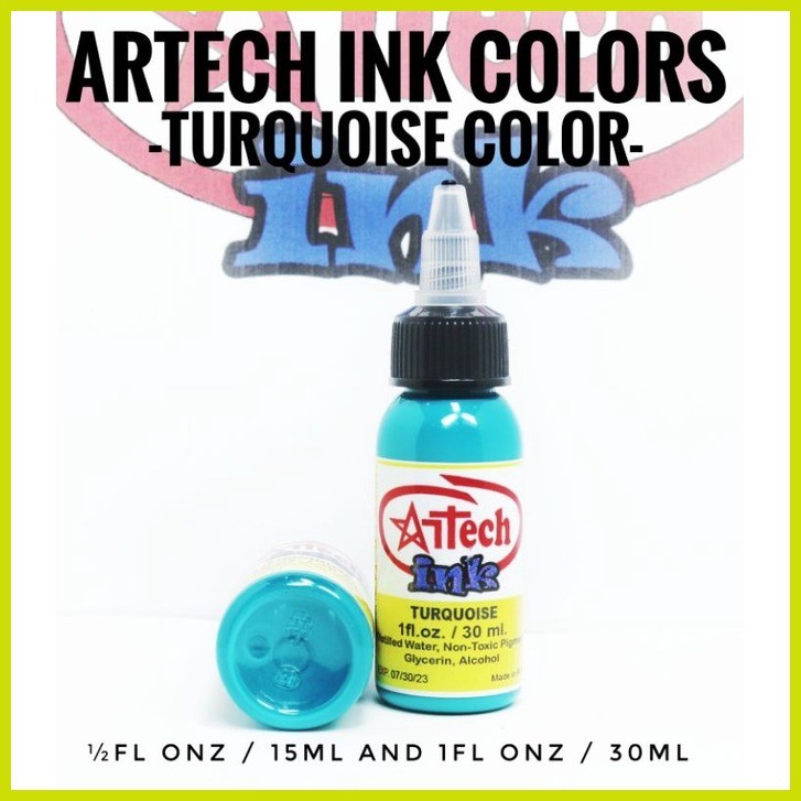 ⚠ √ ─ ARTECH INK TATTOO COLORS TURQUOISE (Originally Filipino Made ...