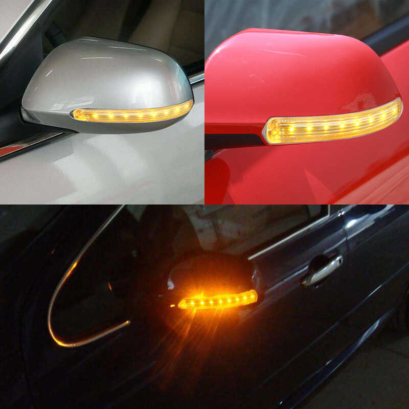 Car 12V Rear View Mirror Lights Turn Signal Lamps LED Strips Indior ...