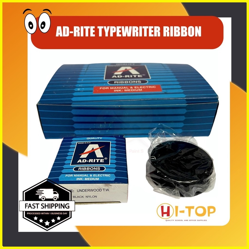 AD-RITE Typewriter ribbon refill Black Sold per Box (12pcs) | Shopee ...