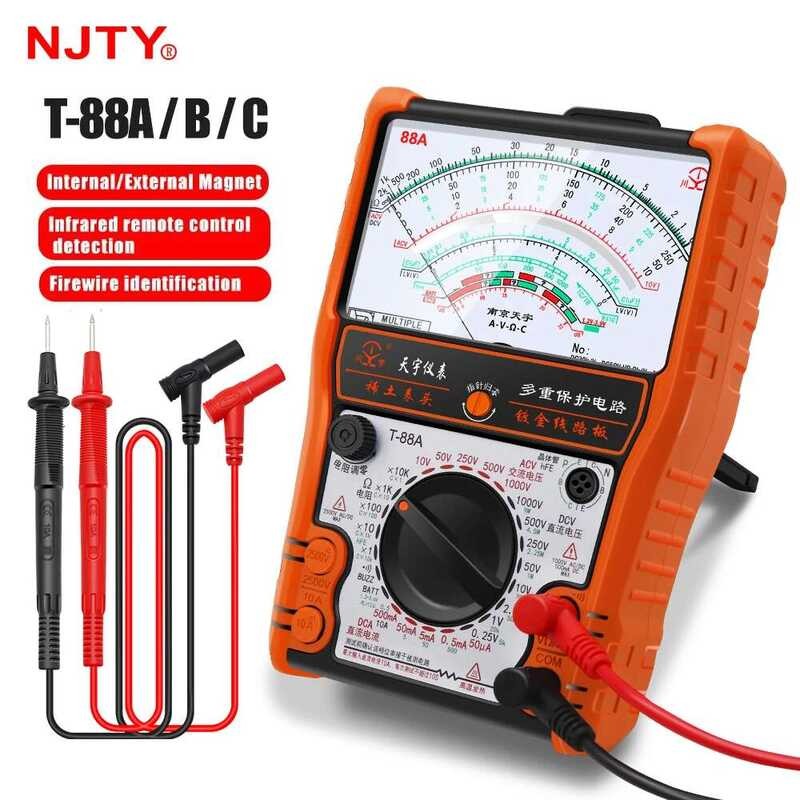 8 NJTY High Precision Pointer Multimetro T88a T88b T88c AC DC 2500V ...