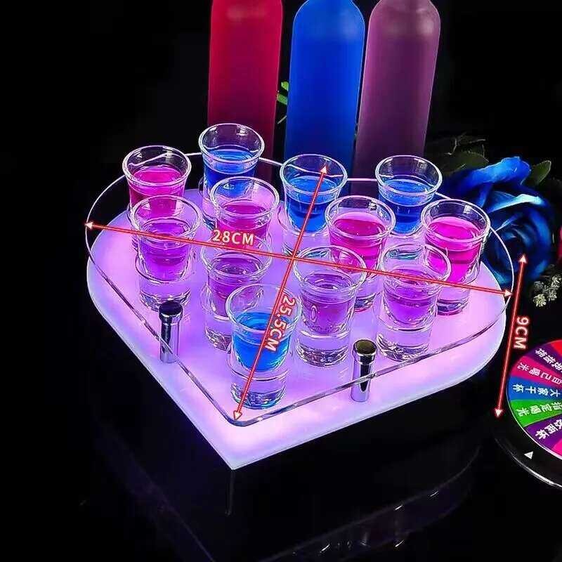 Airplane Rechargeable Shape LED Tail Holder Shot Glass Wine Rack For ...