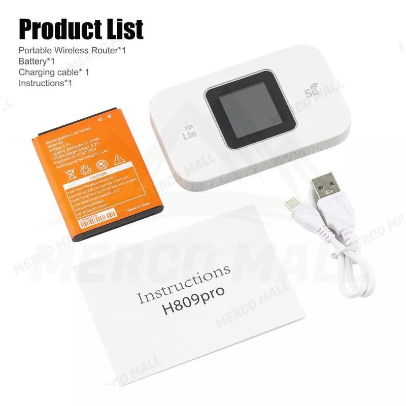 Hotspot WiFi Mobile 4G/5G - Jusqu'à 300 Mbps, Batterie 2100 MAh, 10 Utilisateurs, Pour Voyage, Camping
