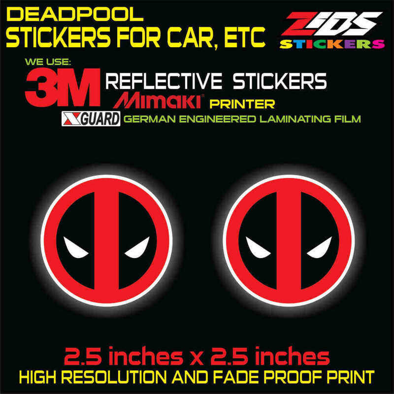 LY Deadpool 3M Reflective Printed Laminated Sticker For Thumbler, Cars ...