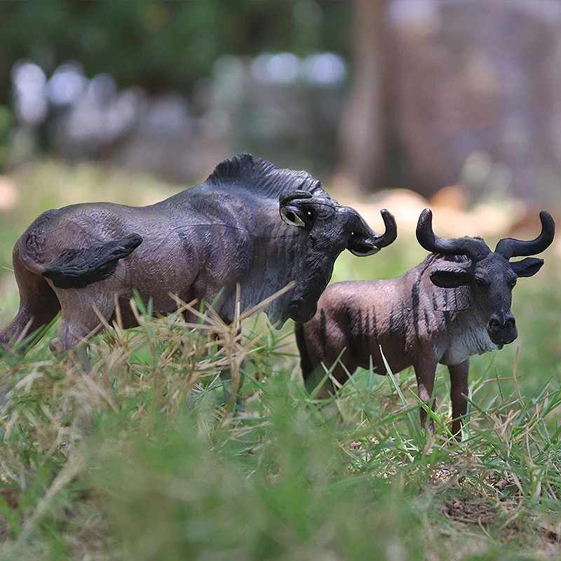 Wild African Animals Simulation Okapi Wildebeest Action Figure ...
