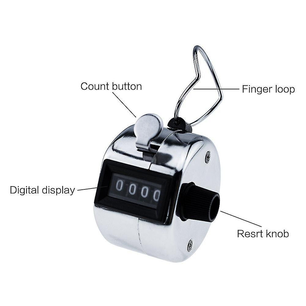 DCR 4-Digit Hand Tally Counters Mechanical Counter Metal Manual Clicker ...
