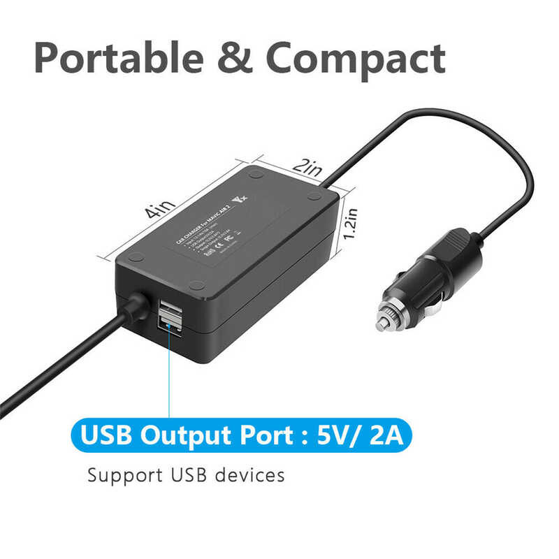 HKY 38W AC Adapter Replacement DJI Mavic Air 2 / Mavic Air 2S Drone Quadcopter Power Supply Cord with Built-in USB Port for Remote Controller