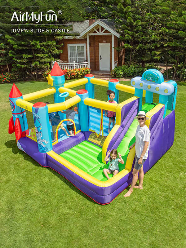 MyFun Children's Inflatable Indoor Small Outside Large Bounce Bed Home ...