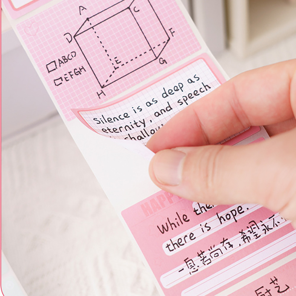 256 Sheets Gradient Color Pull-out Roll Up Sticky Note Student Office ...