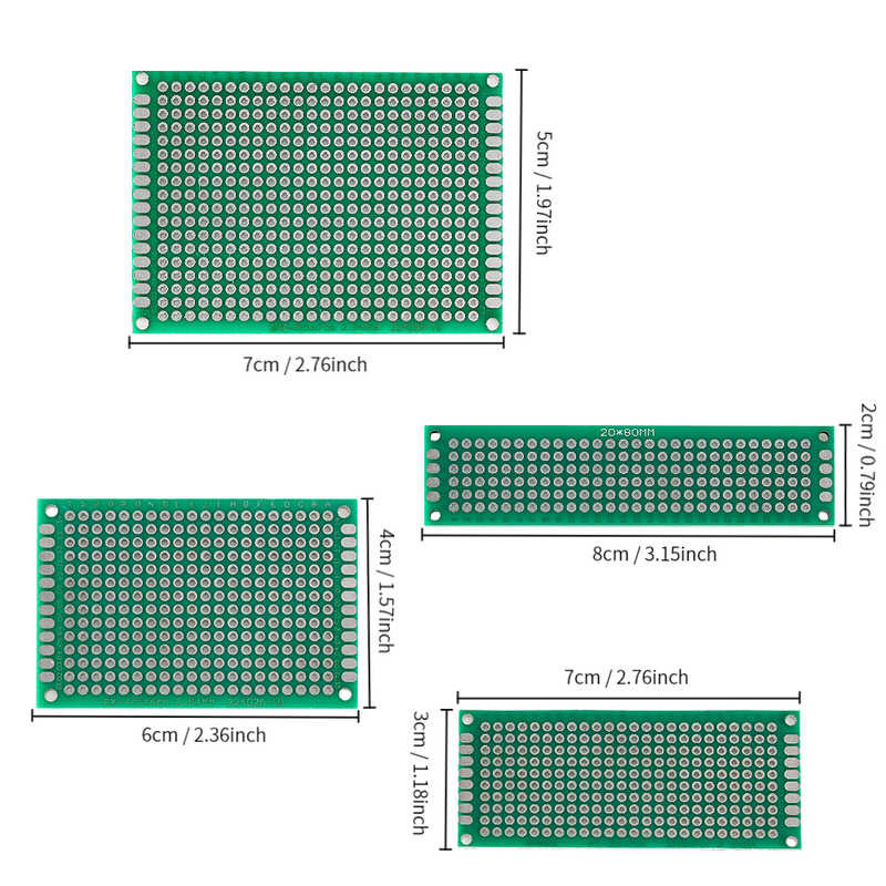 PCB 20pcs Prototype Board Circuit Protoboard Universal Stripboard ...