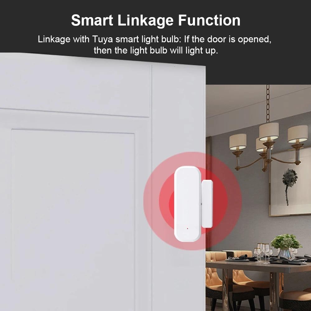 2PCS Tuya WiFi Smart Door And Window Sensor Magnetic Security Alarm ...