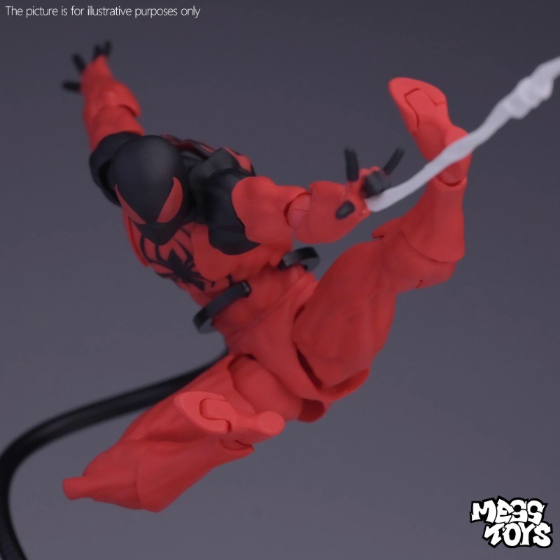 CT/Mess Toys Spiderman Action Figure Black/Red Spider Man Symbiote Suit ...