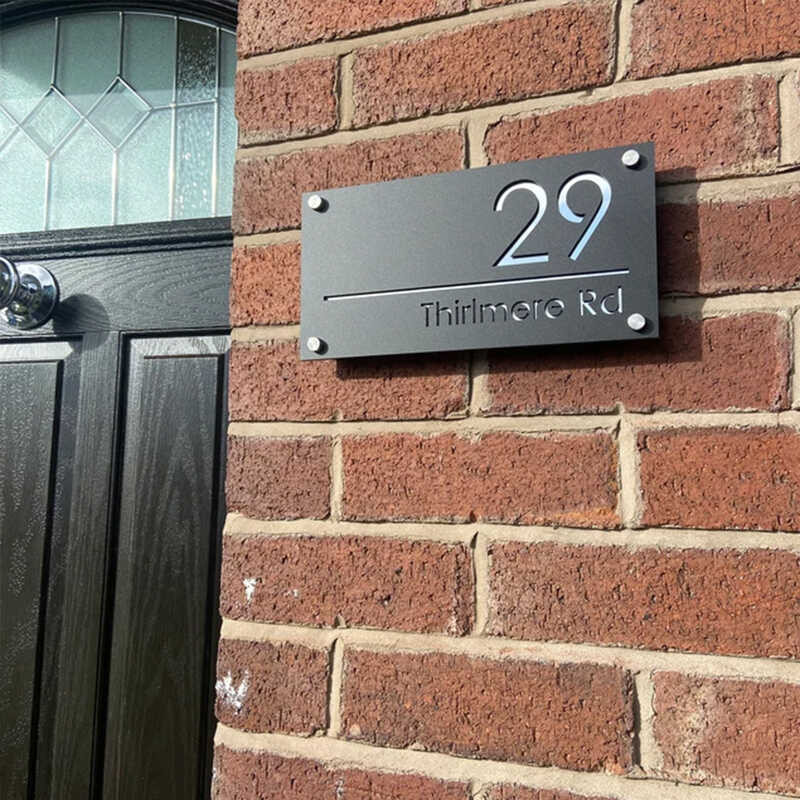 Acrylic Custom Modern House Numbers Outdoor Address Street Personalized ...