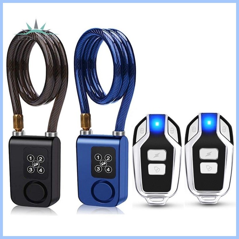 Anti-Theft Security Wireless Remote Control Alarm Lock Bike Lock 4 ...