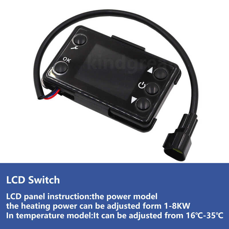 Contrôleur Chauffage Parking Diesel 3KW 5KW 8KW - Télécommande LCD 12V, Mode Plateau
