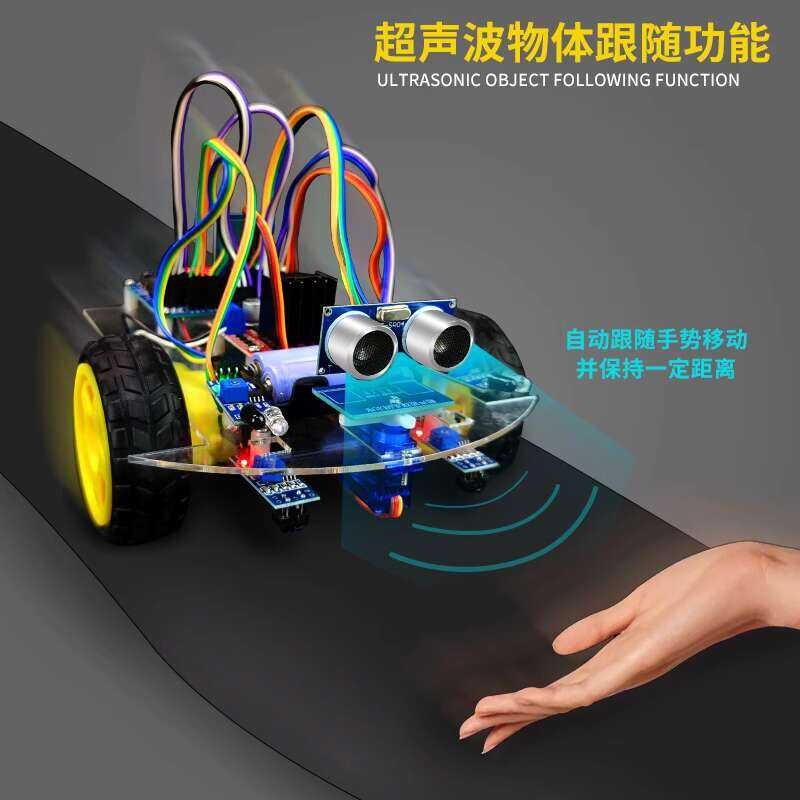 Intelligent car robot kit, tracking and obstacle avoidance, Bluetooth ...