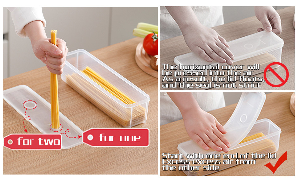 Rectangular Noodles Storage Box / Portable Food Preservation Case ...
