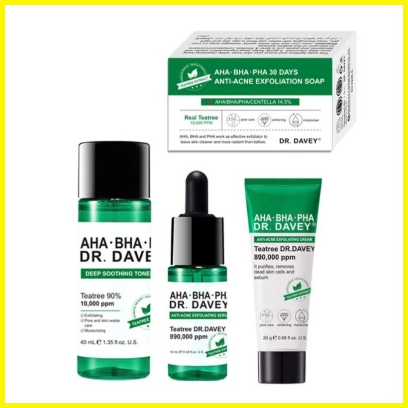 ∇ ACNE KIT AHA BHA PHA 30 DAYS ANTI ACNE AND EXFOLIATING SET 4 | Shopee ...