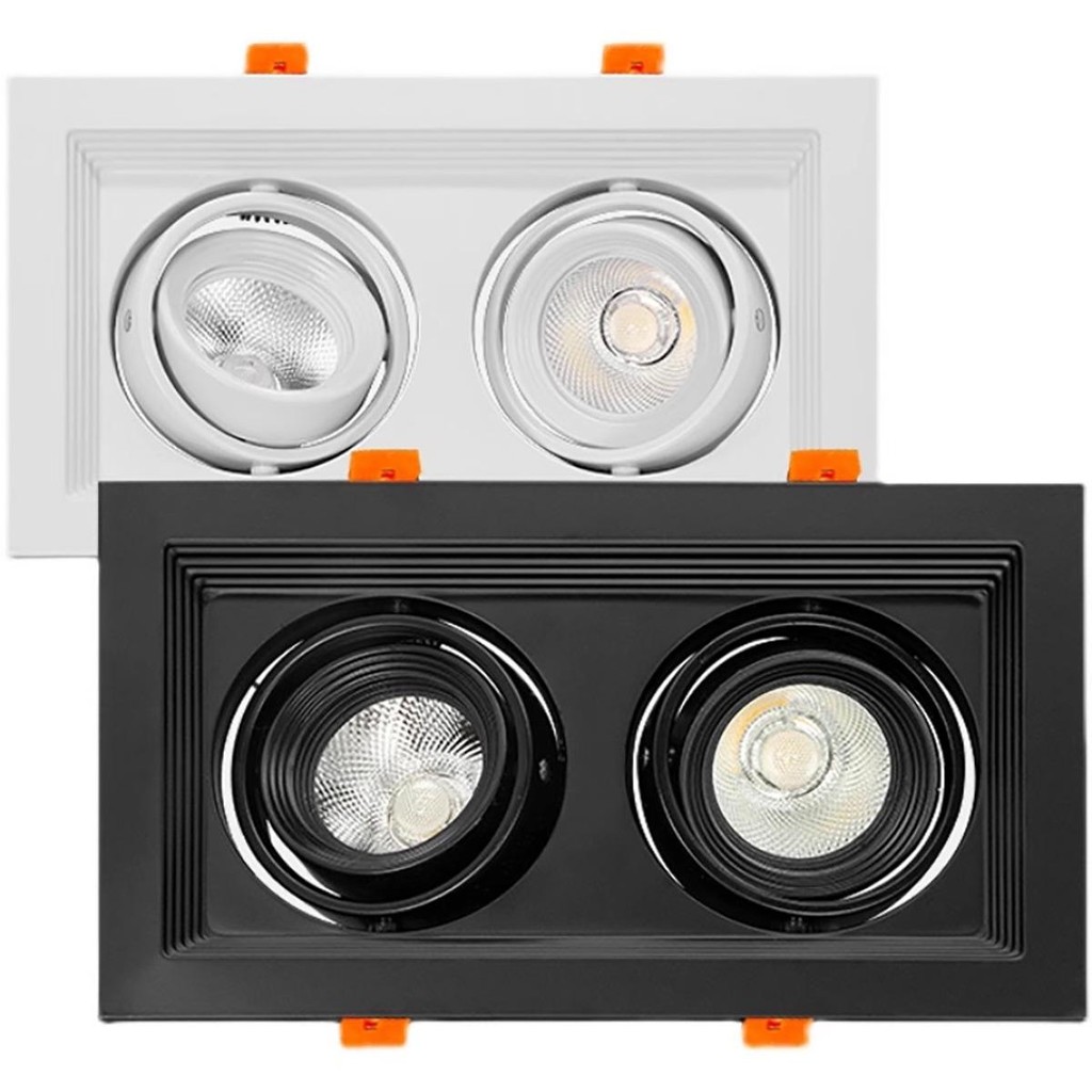 Square Commercial COB Grid Spotlight Downlight 7 14 21w Recessed ...