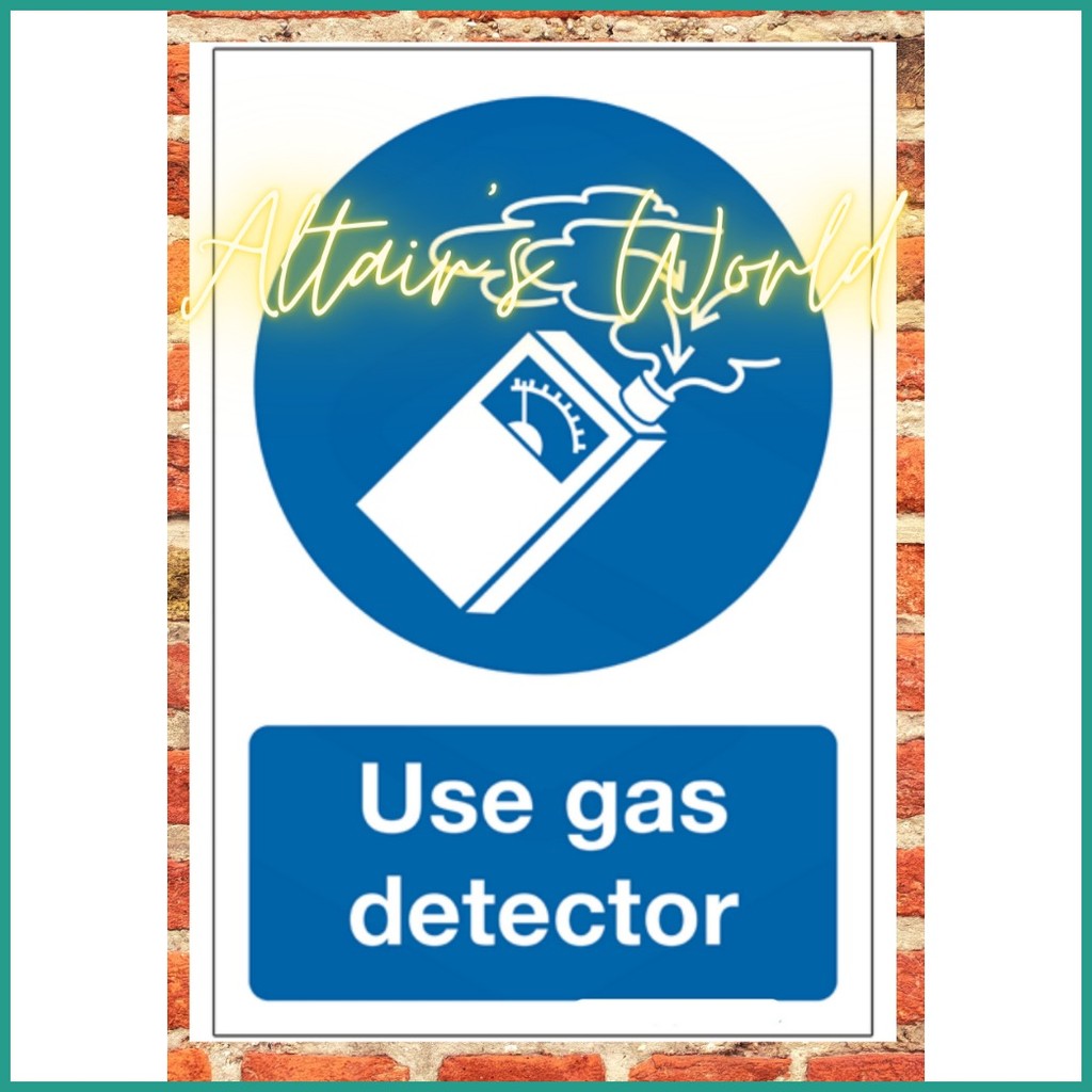 ⏺️ ☻ Gas Detector Sign / Gas Detector LPG Signage Sticker / Use Gas ...
