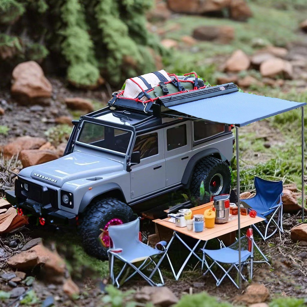 1/18 RC Roof Top Tent & Sunshade for TRX4 TRX4M - Waterproof Camping ...