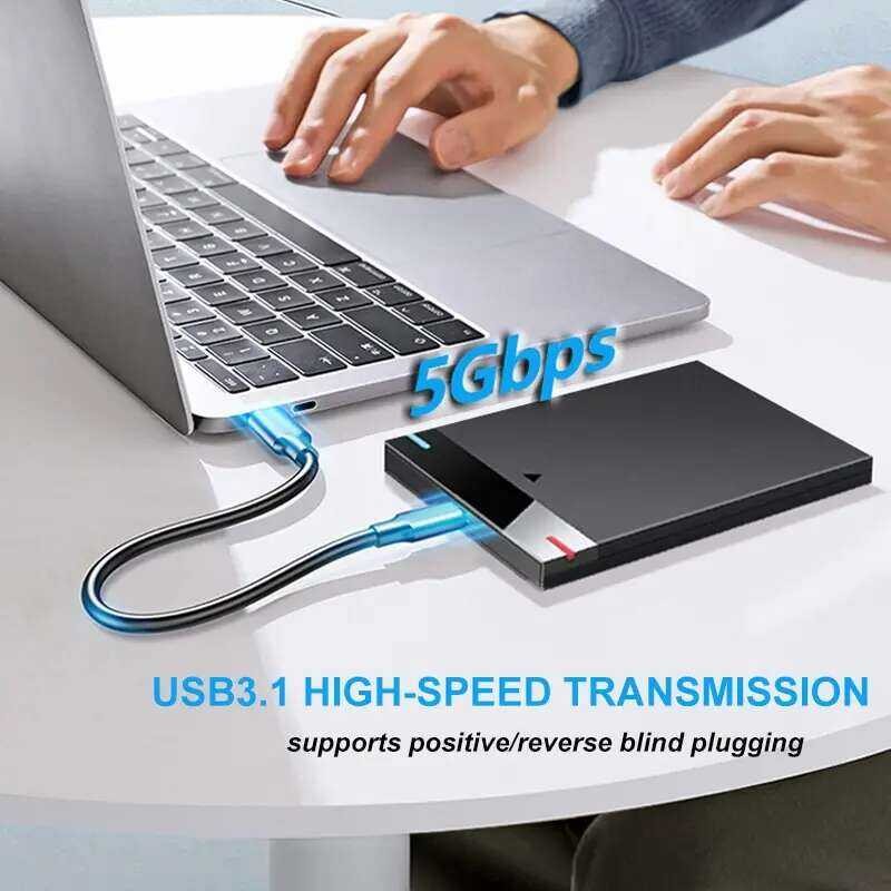 Custodia Per HDD/SSD Da 2.5” – USB 3.0 Type-C, Fino A 5 Gbps E Supporto UASP