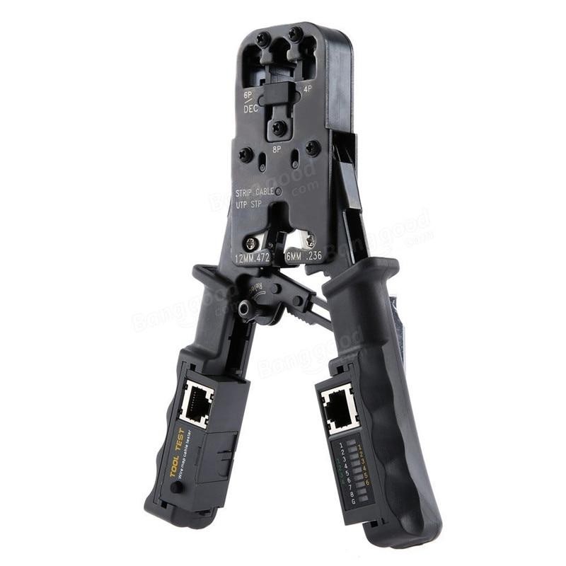 2 in 1 Wire Crimping and Testing Pliers RJ11/12/45 Cable Crimper Wire ...