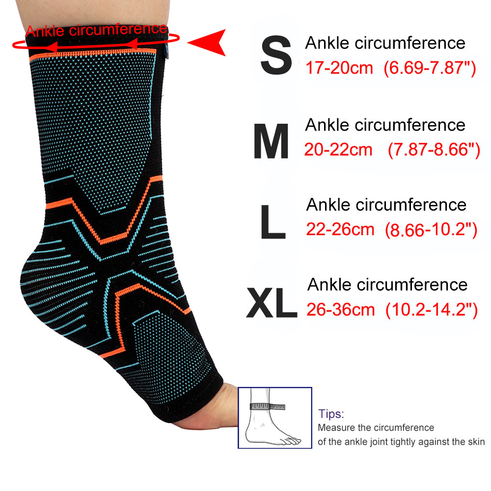 1pcs Compression Ankle Brace Sleeve Injury Recovery Joint Pain Tendon ...