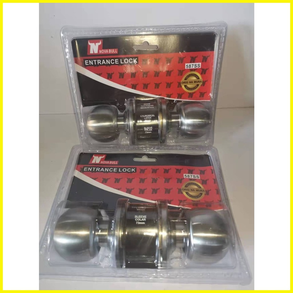 Durable NOVA BULL Door Knob with 3 Keys and Easy Installation | Shopee ...
