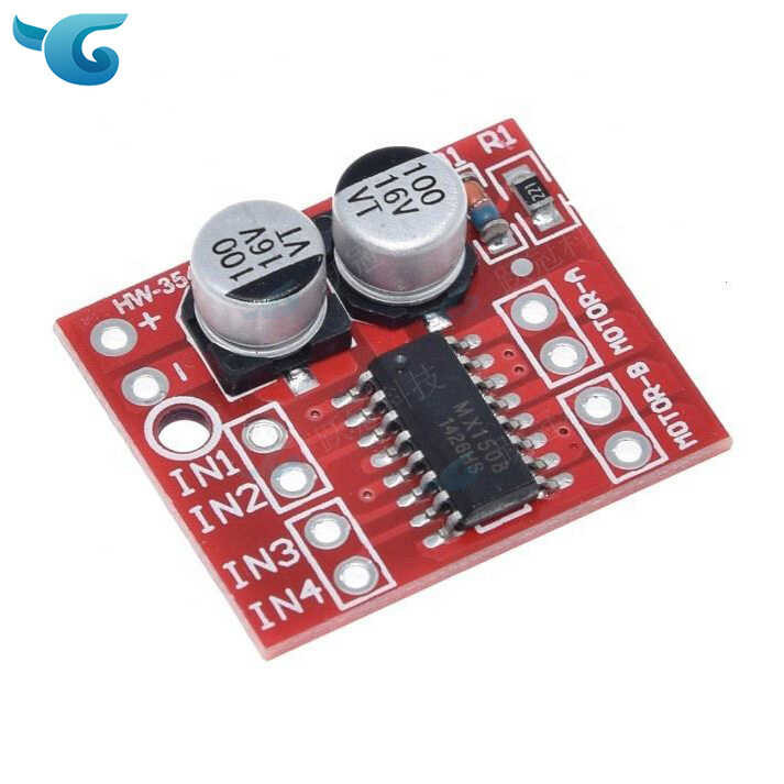 2-channel DC motor drive module with forward and reverse PWM speed ...