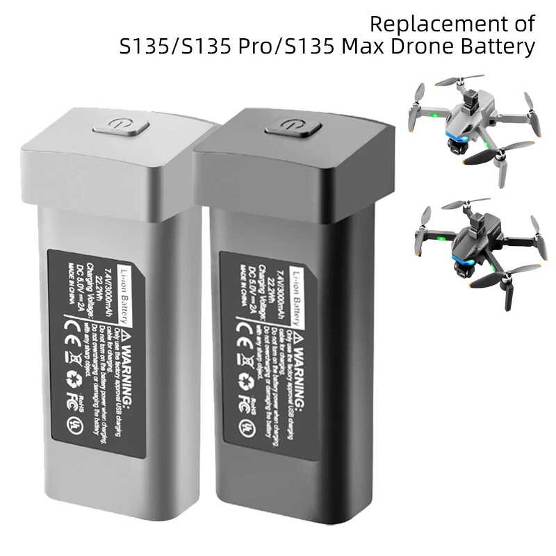 OZLLO [Pièces De Drone] For S135 7.4V 3000mAh Batterie S135pro Hélice M218 AE3 Max GPS Drone Pièces Évitement D'obstacles Dron Lames [Facile à Utiliser] (Color : 32pcs Blades - 10
