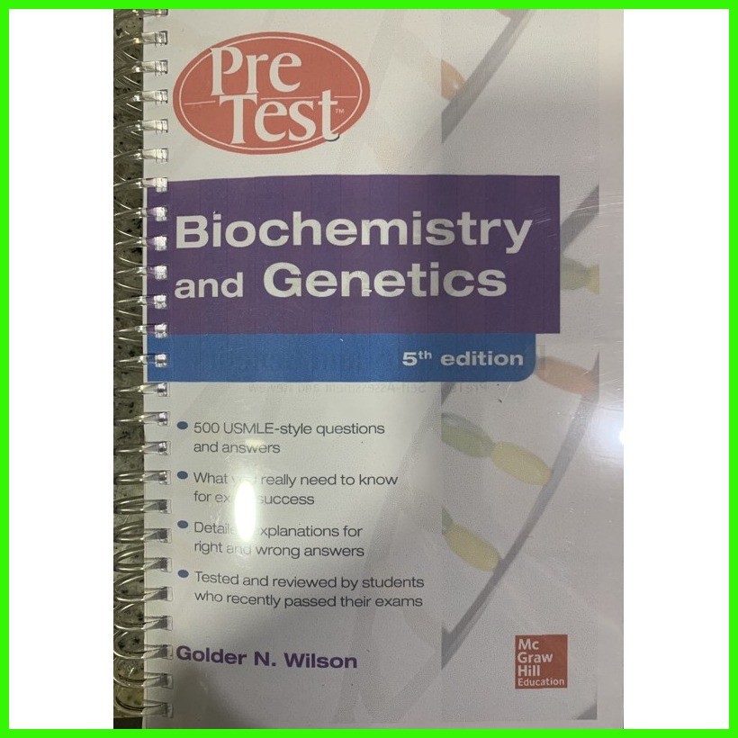 ۩ ⭐ PRE TEST BIOCHEMISTRY AND GENETICS COILBIND BOOKLET | Shopee ...